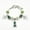 Green, variant on Bear Star Beaded Electroplated Multi-Color Charm Beads Silverstone Bracelet Adjustable 17+5cm For Women
