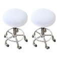thumbnail image 3 of White Stretch Spandex Bar Stool Seat Covers - Snug Fit, Premium Fabric,, 3 of 8