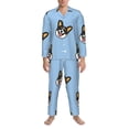 thumbnail image 3 of Balery Corgi Dog Pijama para Hombre de Dos Piezas con Manga Larga, Conjunto de Dormir y Descanso Suave con Bolsillos-Medium, 3 of 7