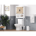 thumbnail image 2 of STAROUS Farmhouse Over-Toilet Storage Cabinet with Wood Grain Barn Doors & Adjustable Shelves, 2 of 8