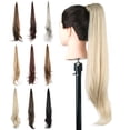 thumbnail image 2 of Soowee - Extensión de cabello sintético con cola de caballo larga en capas, cola de caballo rubia, coletas flexibles, postizos, 2 of 5
