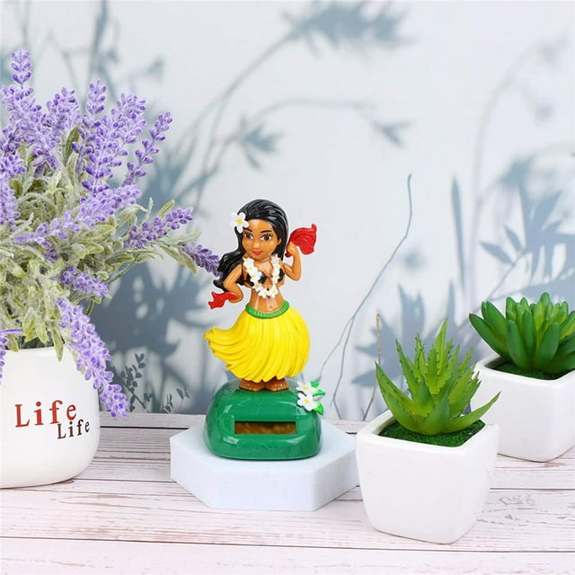 Car Dashboard Toy Solar Hawaiian Dance Figure Dancing Figure Toy Solar Hawaiian Dance Figure Car Dashboard Toy Lovely With Solar Panel Shaking Head Doll Dancing Figure Toy For