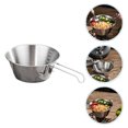 thumbnail image 1 of IFANLANDOR Camping Cooking Pot Set Outdoor Dining Tableware Silver Stackable 1 Set 5.5*5.5*2.4in, 1 of 8