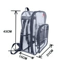 thumbnail image 5 of All About Her® Clear Backpack - See-Through PVC Bookbags Stadium Approved Waterproof Backpack, 5 of 5