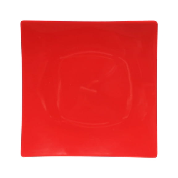 Excellante 10" Flare Plate, 1 3/4" Deep, Pure Red Extra Heavy Weight Melamine Dinnerware Collection, Comes in Dozen
