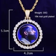 thumbnail image 2 of Custom Photo Necklace for Men Rotating Double-Sided Medallions Spinning Pendant  Hip Hop Jewelry SH, 2 of 5