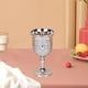 thumbnail image 2 of Copa de vino pequeña clásica, copa de vino con patrón creativo y elegante hecha a mano. Plata, 2 of 9