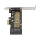 thumbnail image 5 of Adaptador NVMe PCIe, interfaz NVME de ancho de banda de 5Gbps, adaptador PCIe a M.2 SSD Plug and Play con disipador de calor para SSD con llave M, 5 of 14