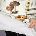 thumbnail image 3 of Oversized Wearable Blanket Hoodie,Brown Mushroom Label Light Pattern Sherpa Blanket Hoodie with Super Pockets,Super Warm Fuzzy Pullover for Women & Men, 3 of 6