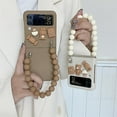 thumbnail image 5 of Cute Bear Case Compatible With Samsung Galaxy Z Flip 4, Hard Pc Protective Cover With Bracelet, 5 of 5