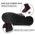 thumbnail image 3 of FAMITION Winter Waterproof Boots for Women Thermal Plush Lined Warm Ankle Booties Waterproof Slip On Outdoor Ankle Shoes with Front Zipper Red 5, 3 of 5