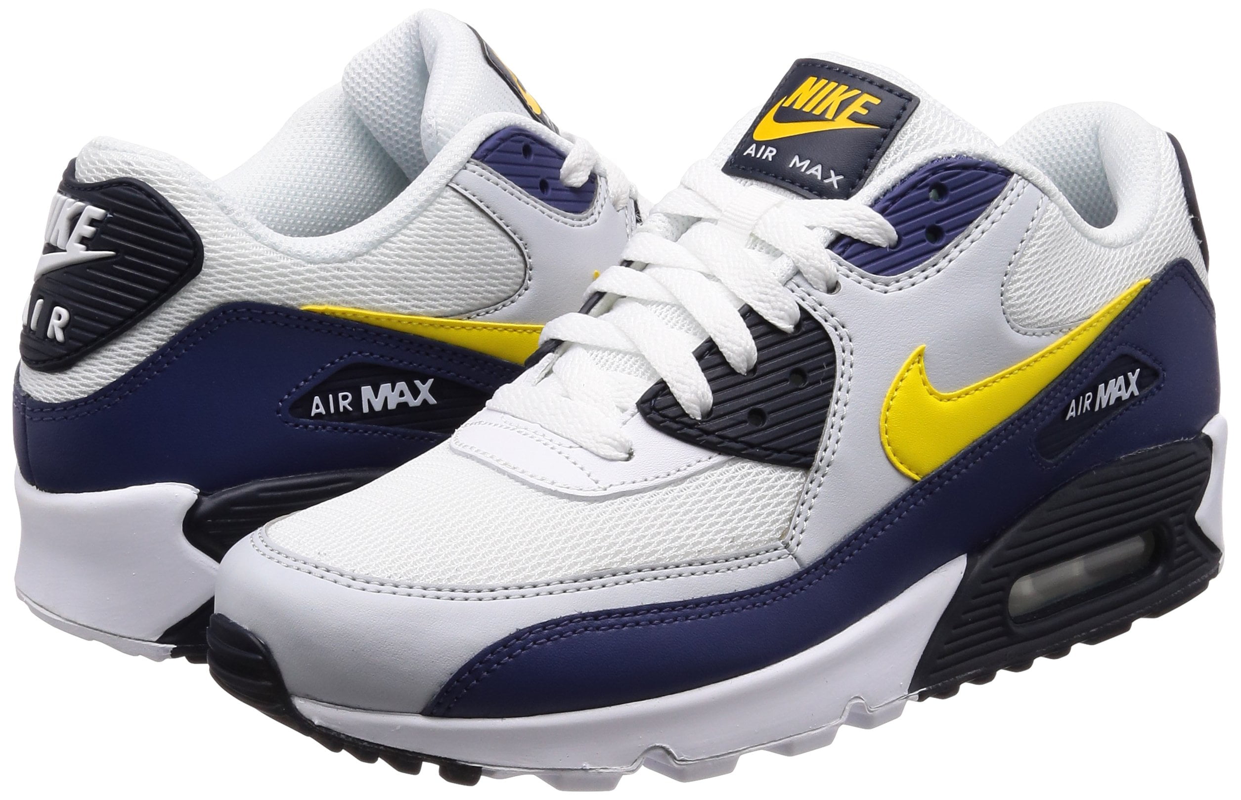 termómetro Tropical televisor Nike AJ1285-101: Air Max 90 Essential Mens White/Blue/Platinum/Yellow  Sneakers - Walmart.com