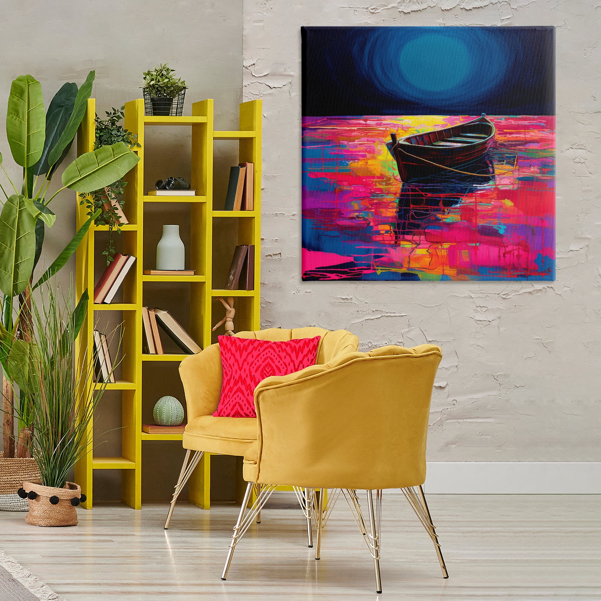 Stupell Industries Ethereal Cruiser Boat Transportation Painting Wrapped Canvas Art Print Wall Art, 36 x 36