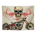thumbnail image 5 of Orinice  Manly Tapestry, Illustration of Skull Classics Motorcycle Dare to Scare Spooky Dangerous Race, Fabric Wall Hanging Decor for Bedroom Living Room Dorm,  60x50inch, 5 of 6