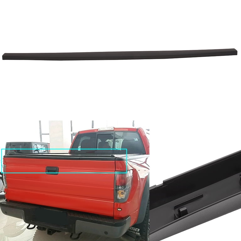 Tailgate Top Molding Cap Guard For 2004-2008 Ford F-150 & Lincoln Mark LT - Black Plastic, Textured, Clip-On