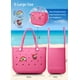 thumbnail image 2 of Bolsa de Playa Baonat de Goma Impermeable para Mujer en Rojo Rosa, 2 of 7