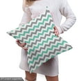 thumbnail image 4 of Ambesonne Chevron Fabric by the Yard Upholstery, Geometric Wavy Zigzag, 2 Yards, Seafoam Grey White, 4 of 4