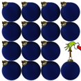 thumbnail image 1 of Pdpdoc 15 Bolas De Navidad De Terciopelo De 3.15 Pulgadas Grandes Bolas De Adornos De Navidad De Terciopelo De Plástico Inastillable Adornos Flocados Para Decoraciones De Fiesta De Árbol De Navidad (A, 1 of 5