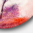 thumbnail image 3 of Designart 'Colourful Trees Abtract Impression I' Traditional Circle Metal Wall Art 36x36 - Disc of 36, 3 of 5