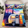 thumbnail image 2 of Erosebridal Happy Camping Bed Sheets Set Queen Size, Camper RV Car Bedding Set, Aurora Decor, 4-Piece, 2 of 6