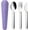 Purple, variant on Travel Utensils with Case, Reusable Camping Silverware Cutlery, 18/8 Stainless Steel Portable Fork Spoon Knife Set for Lunch Picnic School Workplace