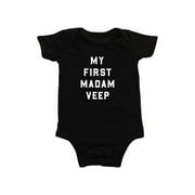 Love Bubby Bodysuit for Infants  My First Madam Veep (Unisex, Black, 6-12M)
