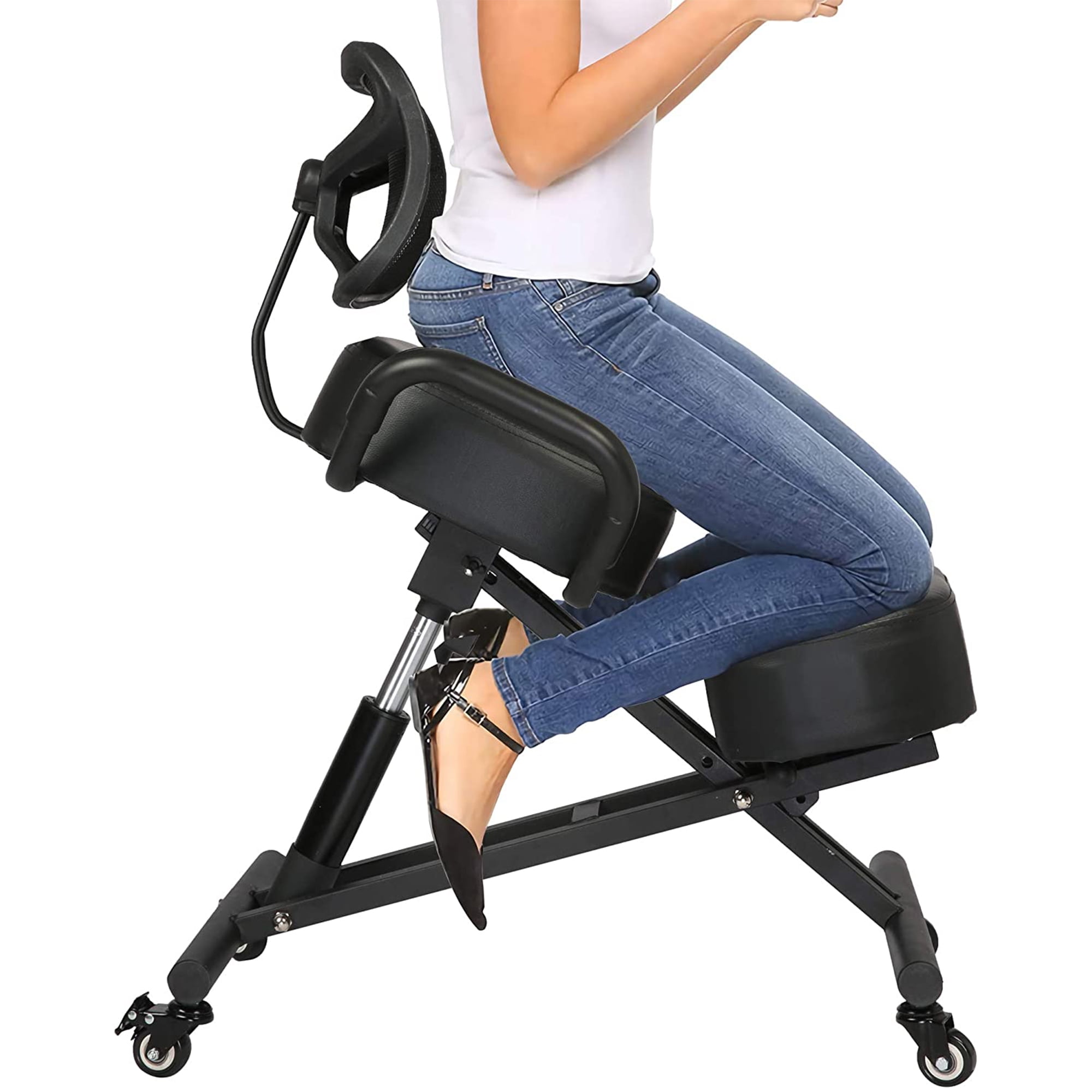 KARMAS PRODUCT Ergonomic Kneeling Chair with Back Support Adjustable