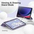 thumbnail image 6 of JETech Case for Samsung Galaxy Tab S9 11 Inch with S Pen Holder, Soft TPU Tri-Fold Stand Protective Tablet Cover, Support S Pen Charging, Auto Wake/Sleep (Light Purple), 6 of 6