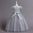 thumbnail image 5 of Wavsuf Flower Girls Dress Nets Bow Gray Princess Dress Size 11-12 Years, 5 of 5