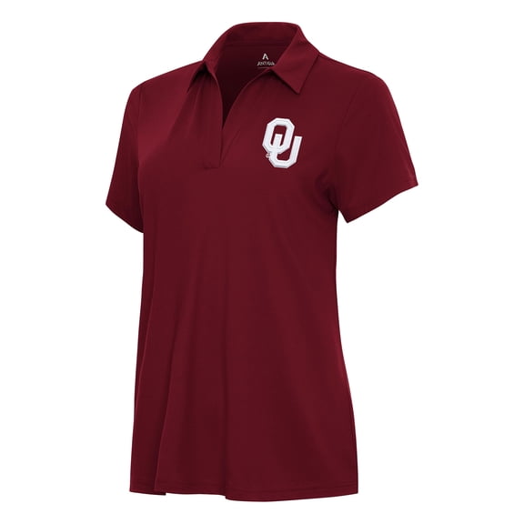 Women's Antigua Crimson Oklahoma Sooners Era Polo