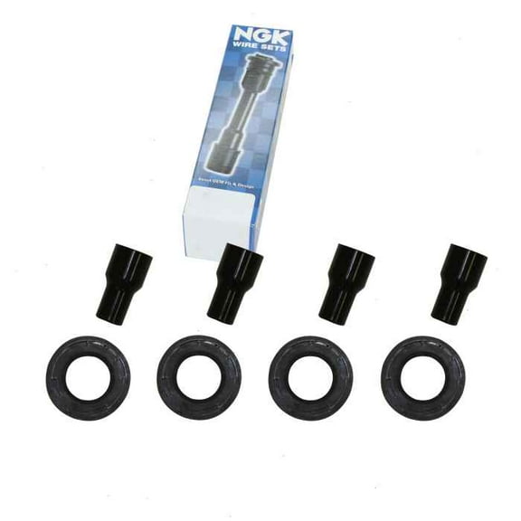 4 pc NGK Ignition Coil Boots compatible with Toyota RAV4 2.0L 2.4L L4 2001-2008
