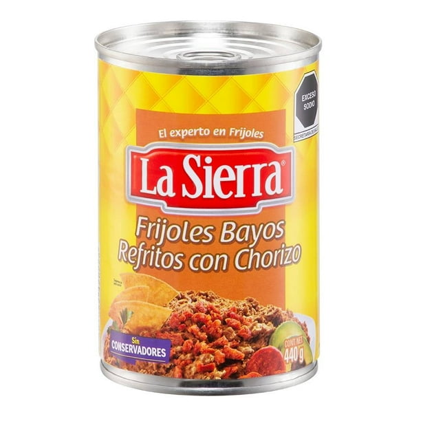 Frijoles Bayos Refritos con Chorizo La Sierra