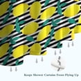 thumbnail image 6 of Yellow Lemon Fruit Leaves BlackWhite Pattern Shower Curtain 36"x72" ,Bathroom Decorative Shower Curtains Set with 12 Hooks,Modern Waterproof Washable Shower Curtain, 6 of 6