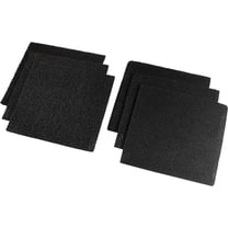 HQRP 6-Piece Activated Charcoal Carbon Litter Box Filters for Hooded Cat Litter Box, 6 x 6.5 Inch Trimmable Pads, 10mm Thick