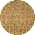 thumbnail image 1 of Ahgly Company Indoor Round Patterned School Bus Yellow Area Rugs, 5' Round, 1 of 6