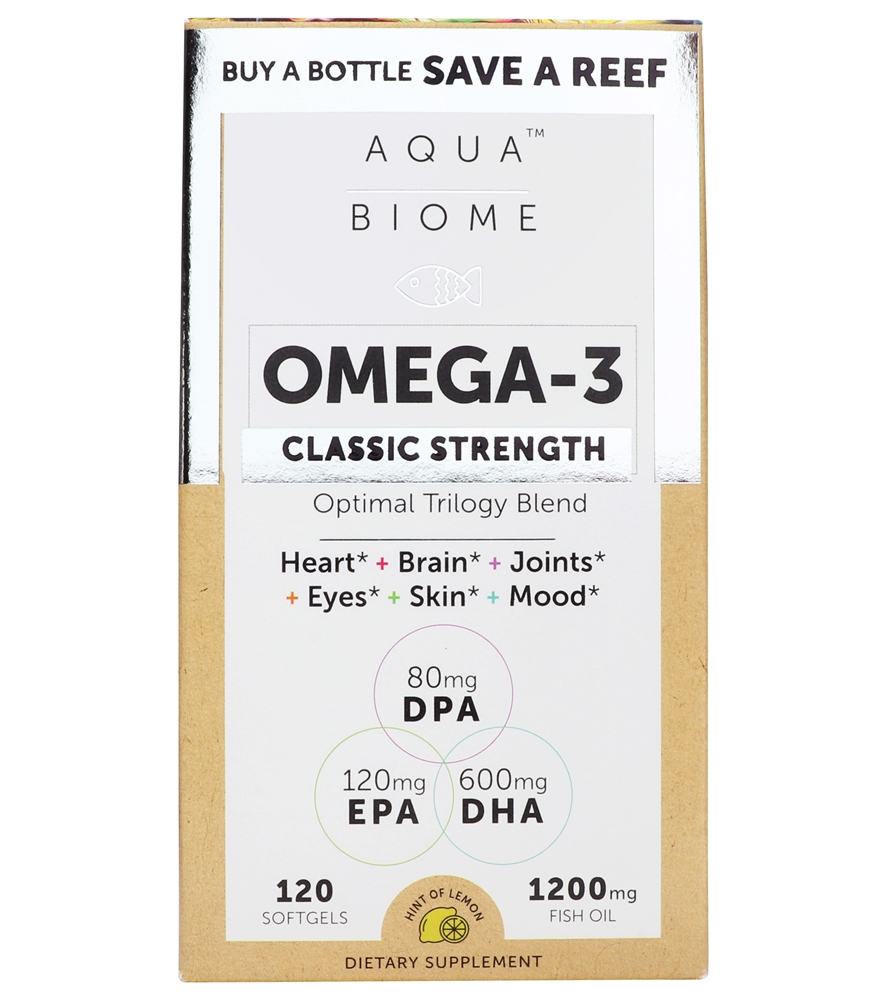 Aqua Biome Omega3 Triglyceride Form Classic Strength 2000 mg. 120