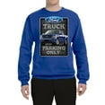 thumbnail image 2 of Ford Truck Parking Only Sign Gift for Owners of Ford Trucks | Mens Cars and Trucks Crewneck Graphic Sweatshirt, Royal, 2XL, 2 of 3