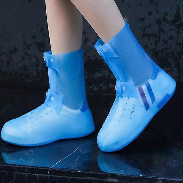 Botas de lluvia, fundas impermeables para zapatos, protectores de silicona para zapatos unisex, fundas impermeables antideslizantes para zapatos, botas de lluvia reutilizables para exteriores, L 37-