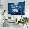 thumbnail image 2 of YFYANG Blue Christmas Eve Pattern Tapestry, Bedroom Dormitory Living Room Decoration Tapestrys Wall Hanging , 80 x 60 in, 2 of 8