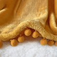 thumbnail image 4 of Manta con flecos de pompón, manta de franela, manta suave para cama, sofá, decoración del hogar, 4 of 7