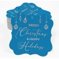 thumbnail image 2 of Inkdotpot Real Rose Gold Foil Merry Christmas & Happy Text Tags Favor Bracket Shape Hang Pack Of 100 Paper Tags, 2 of 7