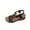 Black, variant on Bkhluea Women Elastic Slingback Wedge Sandals Geometric Metal Buckle Shoes Comfortable For Casual Travel Daily Walking