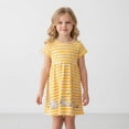 thumbnail image 7 of Toddler Easter Dress for Girls Short Sleeve Cute Embroidered Dress Striped Tshirts Dress Summer Dress Girl Dresses 2-3 Years, 7 of 7