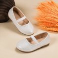 thumbnail image 4 of KPOPLK Toddler Girls Dress Shoes Little Girls Mary Jane Flower Soft Sole Princess Shoes for Little Kids Size 13.5,Silver, 4 of 6
