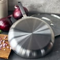 thumbnail image 6 of GreenPan x Bobby Flay Stainless Steel 12” Frying Pan Skillet with Glass Lid, Professional Grade Tri Ply, PFAS-Free Ceramic Nonstick, Induction Suitable, Dishwasher & Oven Safe, Stay Cool Handle, 6 of 9