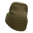 thumbnail image 2 of Airman Veteran Embroidered Long Knitted Beanie - Olive OSFM, 2 of 5