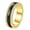 Gold Black, variant on Men's and Women's Ceramic 6MM Simple Trendy Zirconia Rotatable Wedding Ring Silver Black Size 10