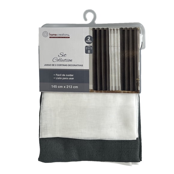Set Cortina Deco Homecreations Gris