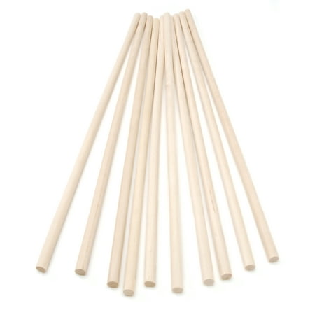Wooden Dowels: 1/4 x 12 inch Unfinished Wood Rods