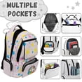 thumbnail image 7 of FKELYI Splatter Rainbow Horse Print Kids Backpack with Multi-Pockets 17 Inch Schoolbag for Elementary Student Casual Daypack Travel Rucksack Knapsack for Girls Bagpacks, 7 of 7